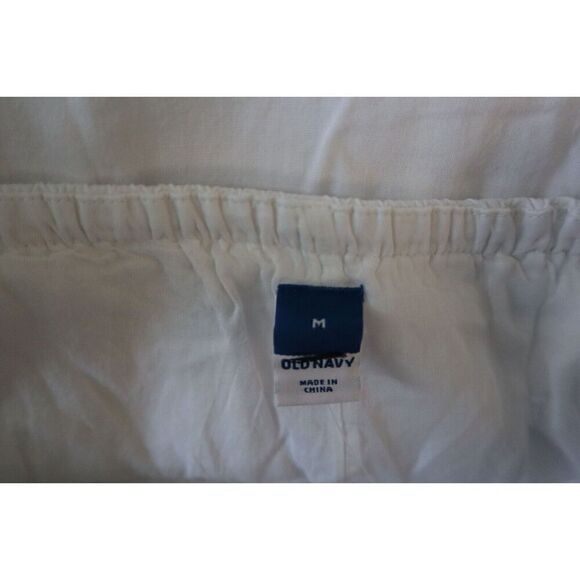 Old Navy Women's Sz M White Sleeveless Ruffle Neck Tiered Midi Sundress - Picture 3 of 12